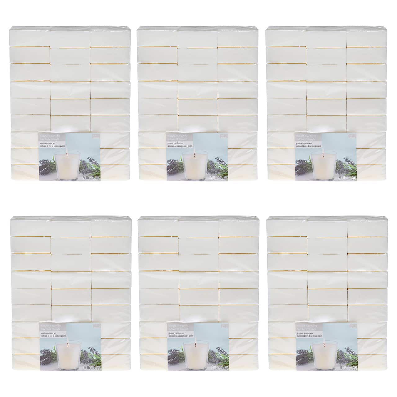 6 Pack: 9lb. (54lb. total) Palm & Paraffin Wax Blend by Make Market®